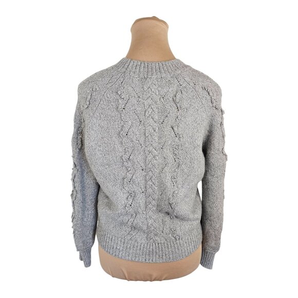 Rails Light Grey Ruffle Frill Sweater Sz S - Picture 5 of 11